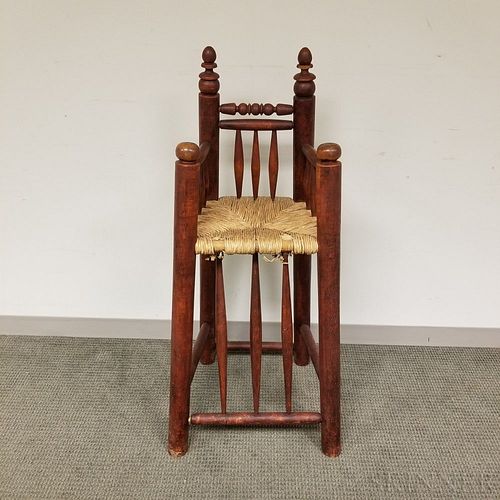 Early-style Red-stained Maple High Chair