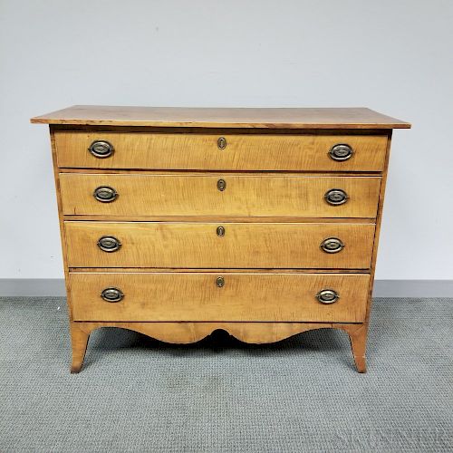 Federal Tiger Maple Chest of Drawers