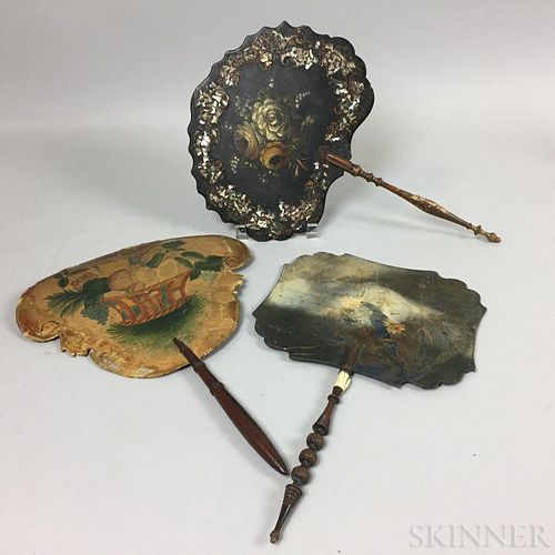 Three Paint-decorated Fans