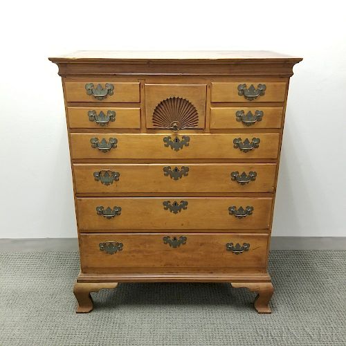 Chippendale Carved Maple Chest of Drawers