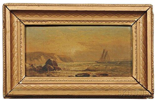 Charles Henry Gifford (act. Massachusetts, 1839-1904)      Seascape, Possibly Buzzards Bay.