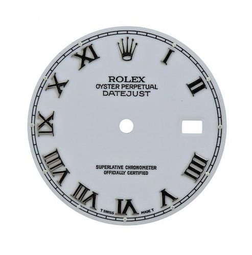 Rolex Datejust Date White Roman Watch Dial 