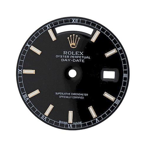 Rolex President Oyster Day Date Watch Black Dial