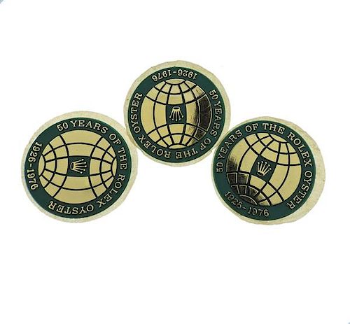 50 Years of Rolex Oyster Anniversary Box Stickers 1926 1976