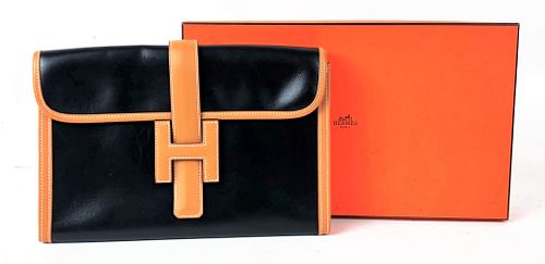 Rare Vintage Hermes Paris Jige Duo Wallet w/ Box
