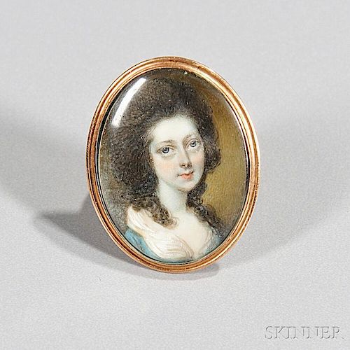 Attributed to Horace Hone (English, 1754-1825)      Portrait Miniature of a Young Woman.
