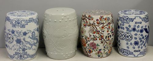 4 Vintage Chinese  Porcelain Garden Stools.