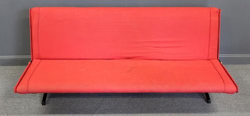 MIDCENTURY, Red Upholstered Settee