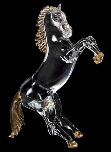 Murano Glass Horse Figurine by Signoretto