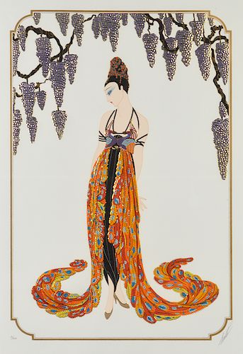 Erte Serigraph "Feather Gown"