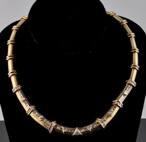 Diamond & 14kt Gold Custom Made Necklace