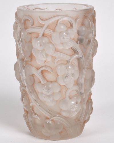 Rene Lalique 'Raisins' French Crystal Vase