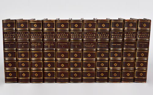 11 Volumes Leather Bound "The Bronte Novels"