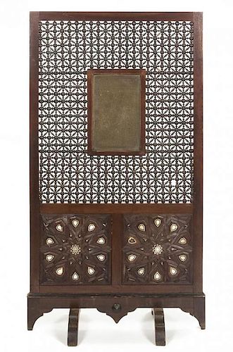An Indo-Persian Floor Screen, Height 69 x width 37 1/2 inches.