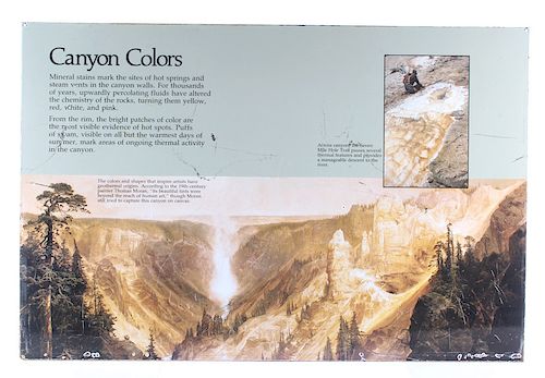 Porcelain Enamel Yellowstone Canyon Infograph