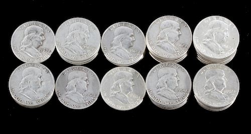 Franklin Silver Half-Dollar Collection x40 Coins
