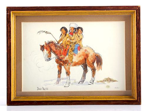 Original Dave Powell Framed Watercolor Painting