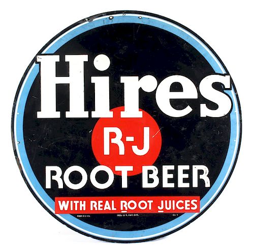 Hires Root Beer Embossed Advertising Sign
