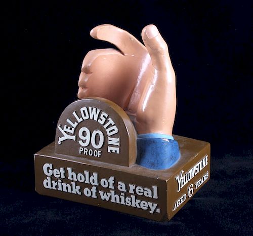 Yellowstone Whiskey Figural Barback Bottle Display