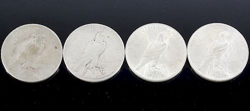 1922 Silver Peace Dollar Collection x4