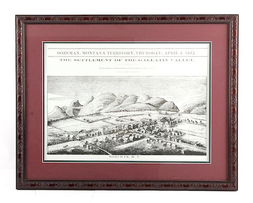 Bozeman Montana Territory Framed Print