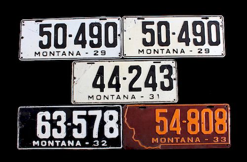 Montana License Plate Collection