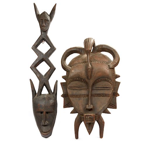 Bambara Mask and Senufo Mask