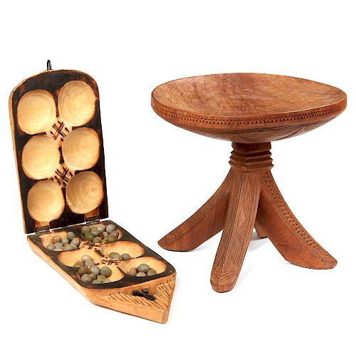 West African Mancala Game, West African Stool
