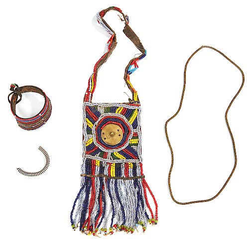 Boran, Kenya Brass Boss, Maasai Men's Beaded Armband, Kenya Kamba Necklace, Turkana Metal Labret