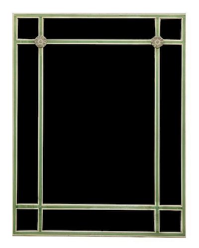 A Painted Metal Mirror, 35 7/8 x 28 inches.