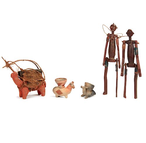 Nyamwezi Tabora, Tanzania Marionettes, Two Tonga Zimbabwe Pipes and Kenya Ceramic Camel