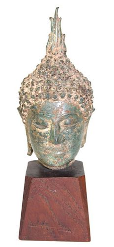 Chinese Buddha Head Bronze