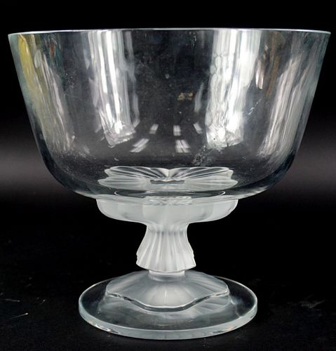 Lalique France Footed Crystal Center Bowl