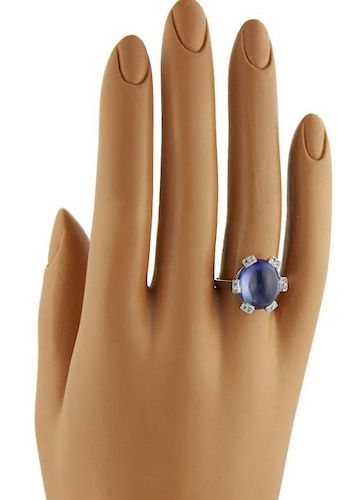 Vintage Sapphire & Rose Cut Diamond 14k Gold Ring