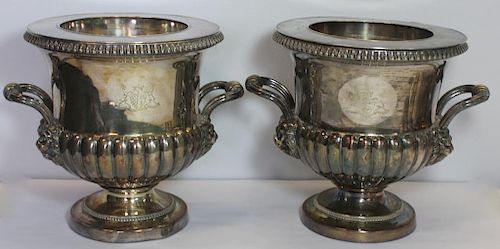 SILVER-PLATED. Pair of Silver-plated Champagne