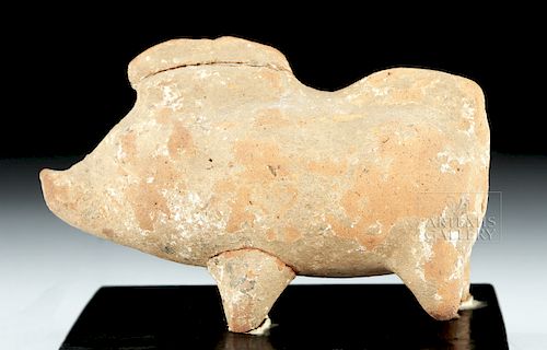 Archaic Greek Terracotta Boar Toy