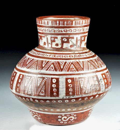 Beautiful Michoacan Pottery Olla - Geometric Motifs