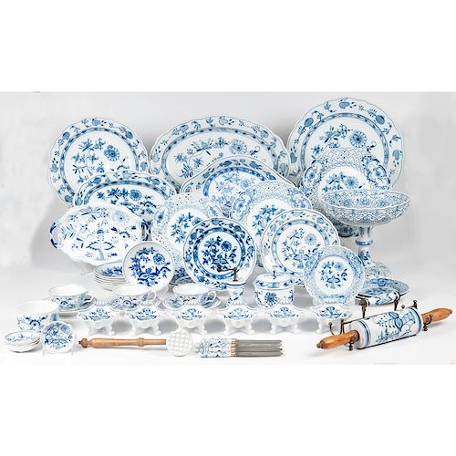Blue Onion Porcelain Including Meissen