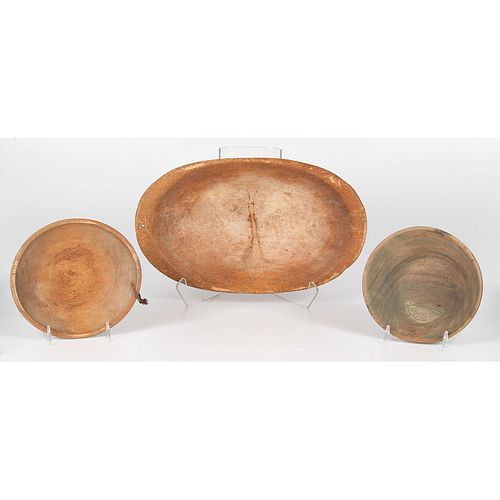 Three Wooden Bowls