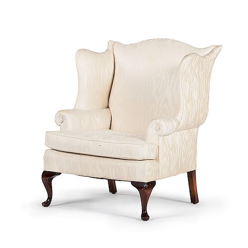 Queen Anne-style Wingback Chair