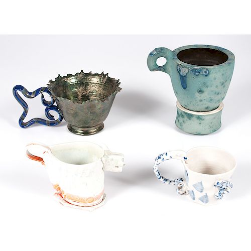 Four Contemporary Ceramic Cups 