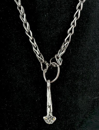 Viking Silver / Gold Necklace w/ Thor's Hammer