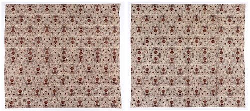 Pair of Very Large Batik Textiles, Early 20th C