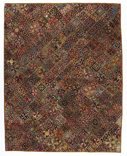 Very Large Old Indian Patchwork Textile