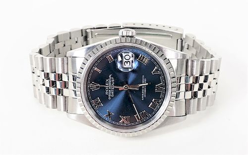 Men's Stainless Rolex Perpetual Datejust Watch
