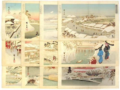 HIROSHIGE, Utagawa. 12 Snow Scenes of the Eastern
