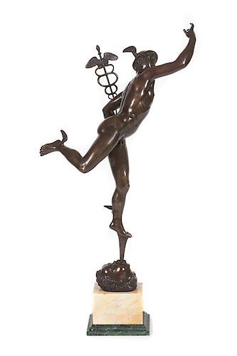 A Bronze Mythological Figure Height 33 1/2 inches.