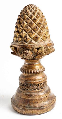 A Borghese Pineapple Finial Height 12 1/2 inches.