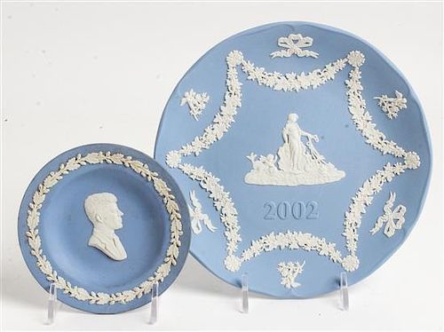 * Two Wedgwood Jasperware Articles Diameter of larger 7 1/8 inches.
