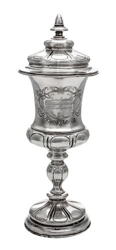 * A German Silver Pokal Height 11 1/2 inches.